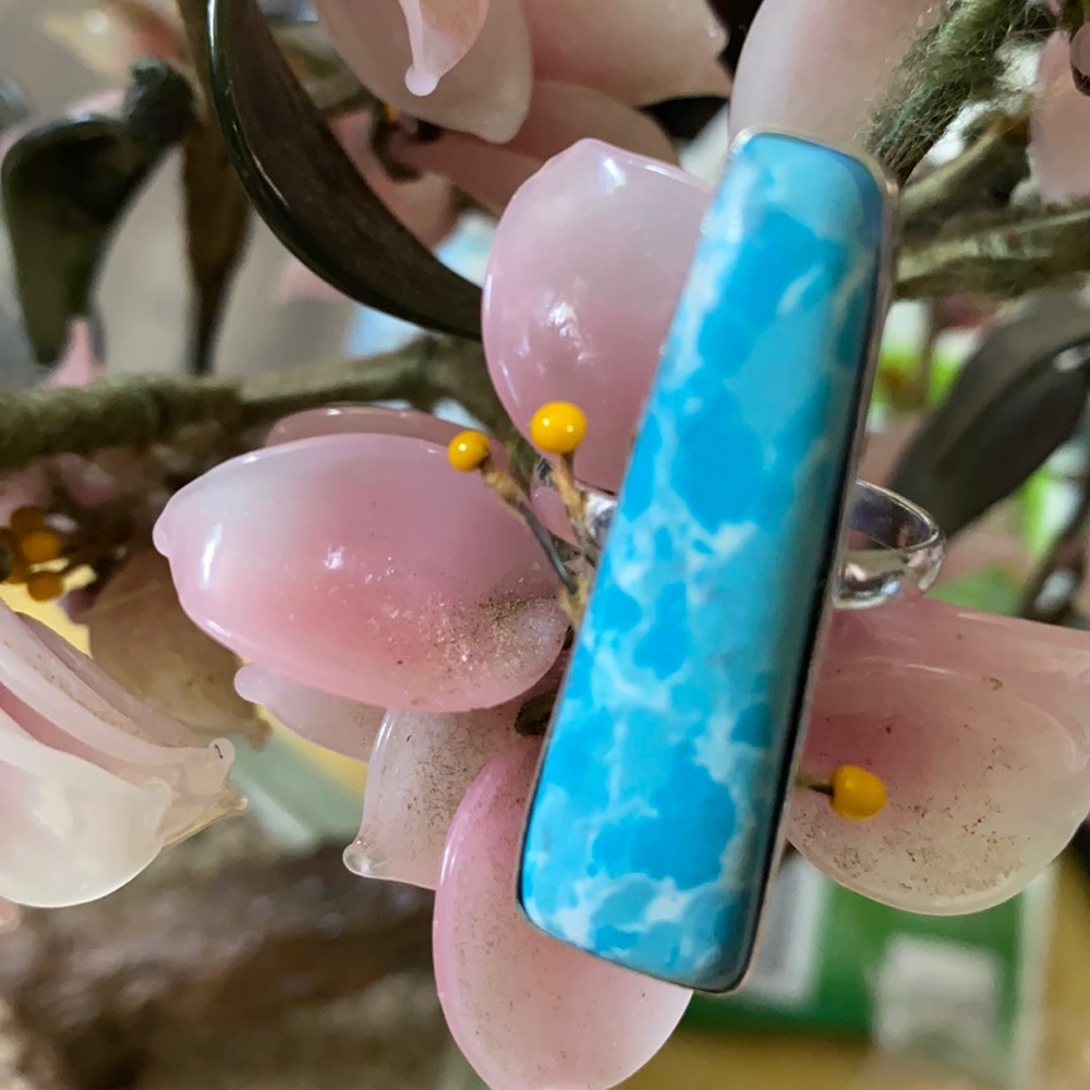 Vintage 925 Larimar ring